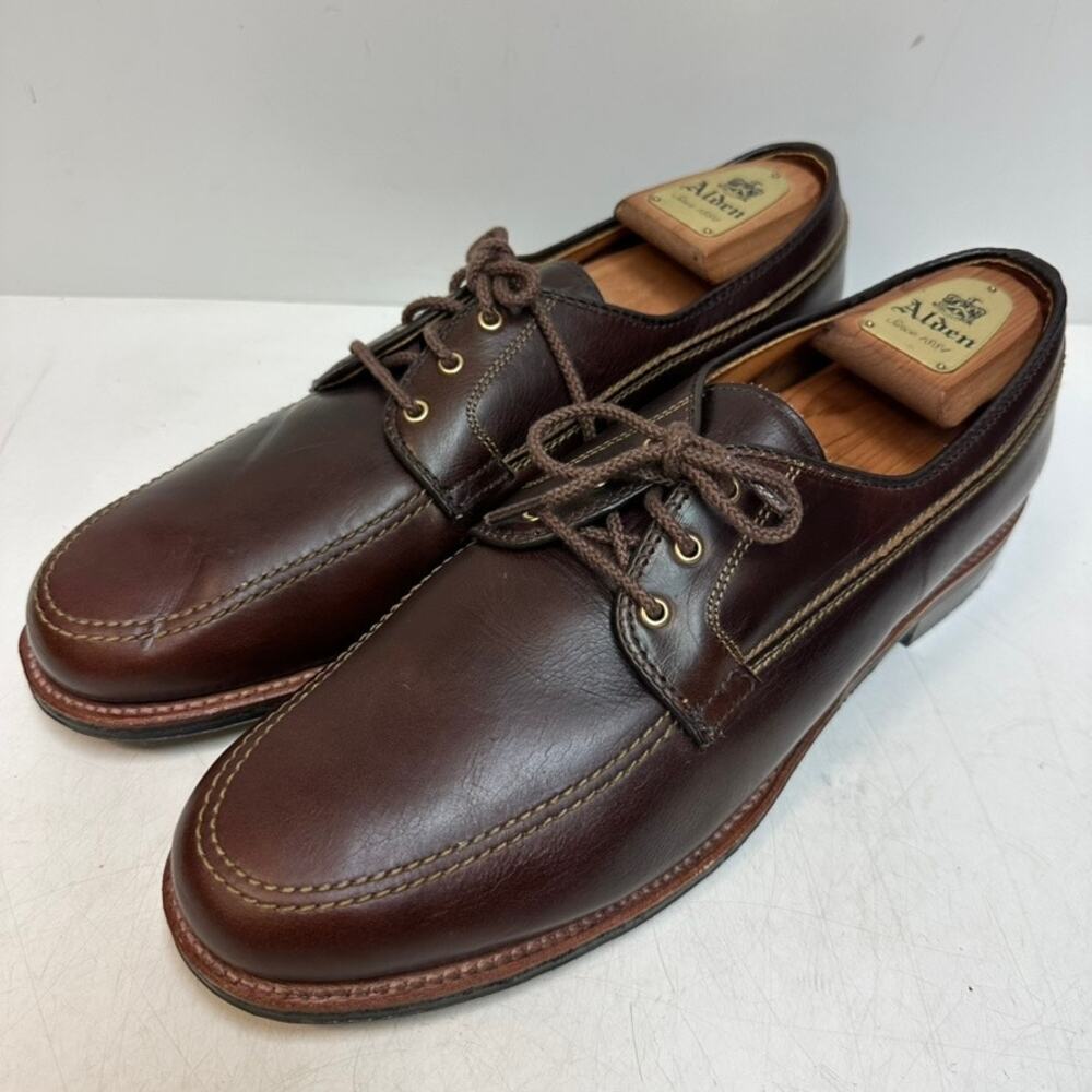 NWOT Todd Snyder x Alden 734L Mocc Toe Leather Blucher Rich Brown Made USA 11 D